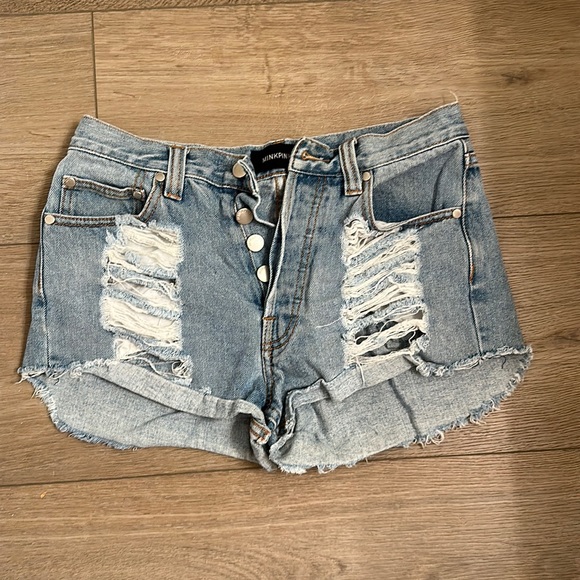 MinkPink Slasher Flick Denim shorts - Picture 2 of 3